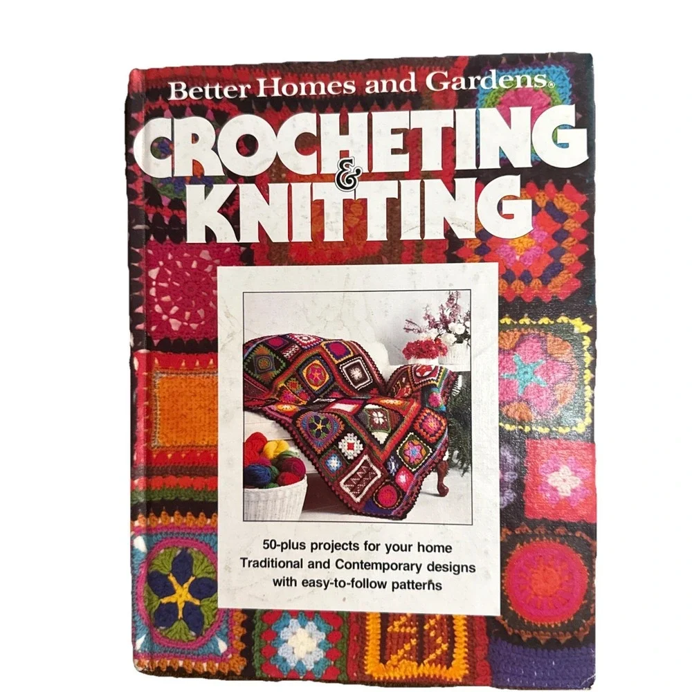 Better Homes and Gardens Crocheting Knitting Afghans Throws Doily Pattern Book